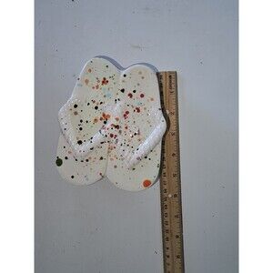 Beautiful Vintage Handpainted Porcelain Sandles Shaped Trinket Box